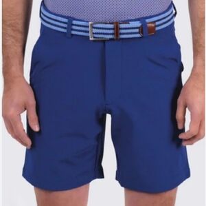 Turtleson Stretch Performance 8" Golf Shorts Blue 35 Waist